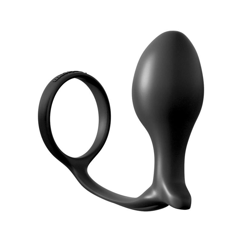 Anal Fantasy Collection  Ass-Gasm Cockring Advanced Plug – Color Negro