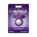 Anillo de Silicona con Bala Vibradora Púrpura