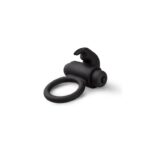 Anillo para Pene con Vibración Conejito Silicona – Negro