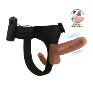 Arnés con Dildo Doble Retractil con Vibración 10 Nathy Arnés con Dildo Desmontable - Erotiks | Tienda erótica online