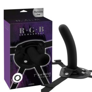 Arnés con Dildo Raw Recruit Talla L Negro 6 Arnés con Dildo Hueco Jessica 18 cm - Erotiks | Tienda erótica online