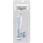 Basix Rubber Works 24,5 cm Verga y Testículos con Ventosa – Color Claro