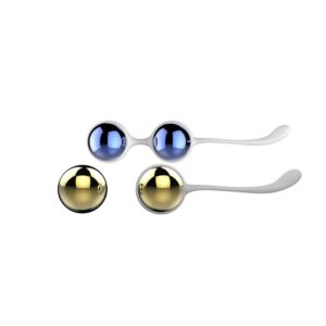 Bolas Vaginales Yani Dorado y Azul 2 Lula Bolas Kegel Silicona Noir - Erotiks | Tienda erótica online