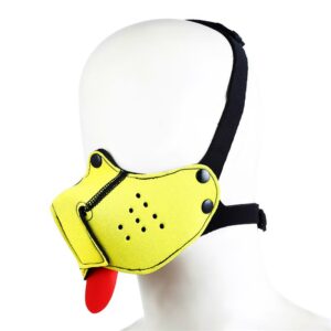 Bozal de Perro de Neopreno Desmontable y Ajustable Amarillo 7 Plumas y Pala 2 en 1 36 cm Negro/Rojo - Erotiks | Tienda erótica online