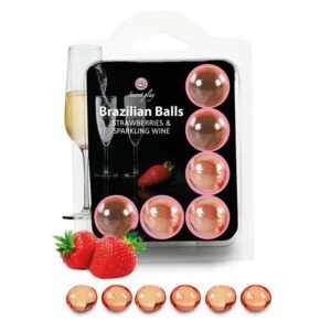 Brazilian Balls Set 6 Fresas con Cava 2 Sweet Love Lubricante Fresa & Chocolate Blanco 60 ml - Erotiks | Tienda erótica online