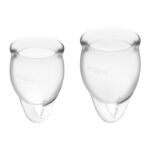Copas Menstruales Feel Confident Transparente Pack de 2