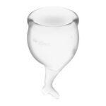 Copas Menstruales Feel Secure Transparent Pack de 2