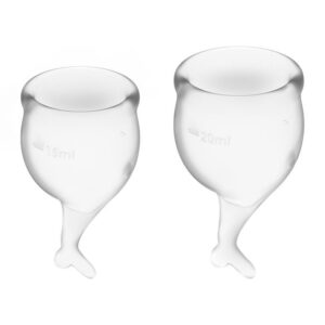 Copas Menstruales Feel Secure Transparent Pack de 2 8 Copa Menstrual Ève Rosa Talla L Silicona Platino - Erotiks | Tienda erótica online