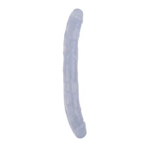 Dildo Doble Hi-Rubber 12.8 Transparente 5 Estimulador Luna Purpura Silicona 25 cm - Erotiks | Tienda erótica online