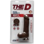 Dildo Dual Density Uncut D con Testículos 7 Ultraskyn Chocolate