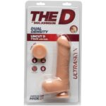 Dildo Dual Density Uncut D con Testículos 7 Ultraskyn Vanilla