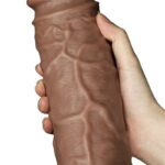 Dildo King 10.5 con Vibración Chubby Marrón