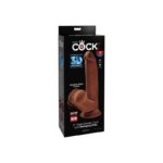 Dildo Triple Densidad Testículos Oscilantes 8 Caramelo