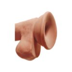 Dildo Triple Densidad con Testículos 6.5 Caramelo