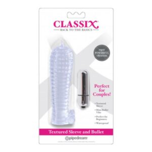 Duo Funda Texturizada y Mini Bala Transparente 8 Climax-Her Vibrador y Estimulador con 2 Cabezales - Erotiks | Tienda erótica online