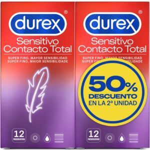 Duplo Sensitivo Contacto Total 12ud 7 Preservativos Natural 3ud - Erotiks | Tienda erótica online