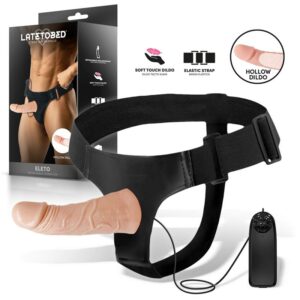 Eleto Arnés con Dildo Hueco Desmontable, Vibración y Control Remoto 8 Alex Arnés Universal Ajustable - Erotiks | Tienda erótica online