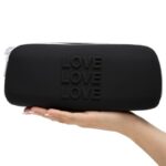 Estuche con Cremallera LOVE Medio Negro