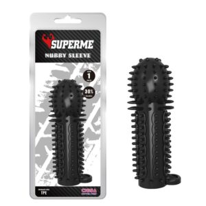 Funda para el Pene Nubby Negro 3 Lumino Play Anillo Vibrador Luz Azul - Erotiks | Tienda erótica online