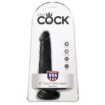 King Cock Pene con Testículos de 6 – Color Negro