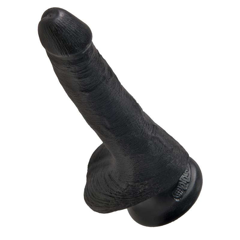 King Cock Pene con Testículos de 6 – Color Negro