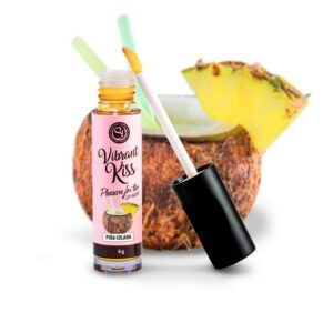 Lip Gloss Vibrant Kiss Sabor Piña Colada 6 Crema Largo 50 cl - Erotiks | Tienda erótica online