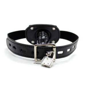 Mordaza con Candado Forma de Pene 5 cm Pequeño Negro 10 Mordaza con Aro de Metal Aro: 5 cm - Erotiks | Tienda erótica online