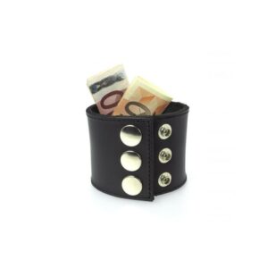 Muñequera con Monedero Cuero Ajustable 10 Arnés Bondage con Copas Abiertas y Cadenas - Erotiks | Tienda erótica online