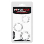 Pack de 3 Anillos para el Pene Power Plus Triple Transparentes