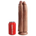 Pene Doble Two Cocks One Hole Bronceado 11