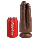 Pene Doble Two Cocks One Hole Marrón 7
