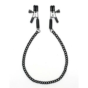 Pinzas para Pezones con Cadena Color Negro 3 Set de Bondage 7 Pz Furry Set - Erotiks | Tienda erótica online