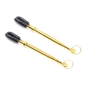 Pinzas para Pezones Metal Negro/Dorado 4 Set de Bondage 7 Pz Furry Set - Erotiks | Tienda erótica online