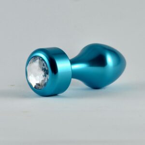 Plug Anal Azul Rosebud con Joya 12 - Erotiks | Tienda erótica online
