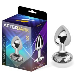 Plug Anal con Joya Color Blanco Diamante Talla S Aluminio 18 - Erotiks | Tienda erótica online