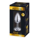 Plug Anal con Joya Color Blanco Talla S