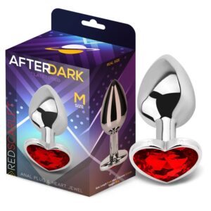 Plug Anal con Joya de Corazón Red Scarlet Talla M 10 - Erotiks | Tienda erótica online