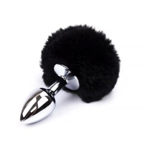 Plug Anal con Pompón Negro Talla S 17 - Erotiks | Tienda erótica online