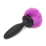 Plug Anal con Vibración y Control Remoto Doble Base Púrpura Pequeño