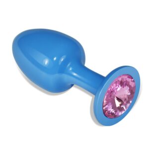 Plug Anal de Metal Azul Rosebud con Joya Rosa 10 Baile Plug Anal Color Púrpura - Erotiks | Tienda erótica online
