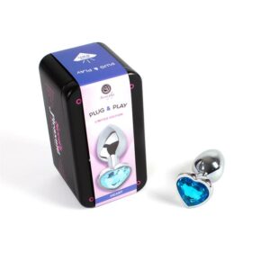 Plug Anal de Metal Corazón Azul Talla S 4 Baile Plug Anal Color Púrpura - Erotiks | Tienda erótica online