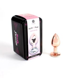 Plug Anal de Metal Rose Gold Talla S 14 - Erotiks | Tienda erótica online