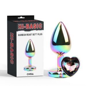 Plug Anal de Metal Tipo Rainbow con Joya de Corazón 2,7 14 - Erotiks | Tienda erótica online