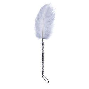 Plumas Estimuladoras 46 cm Blanco/Negro 7 Arnés con Cinturón Ancho Ajustable - Erotiks | Tienda erótica online