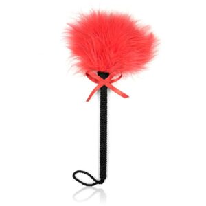 Plumero con Lazo 25 cm Rojo 2 Correa de Metal - Erotiks | Tienda erótica online