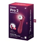 Pro 2 Gen 3 Liquid Air Technology Succión y Vibración App Connect Wine Red – Rojo Vino