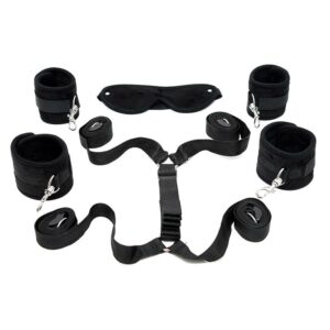 Correas de Supresión para la Cama Negro 9 Rimba Bondage Play Set de Bondage 3 Piezas Color Negro - Erotiks | Tienda erótica online