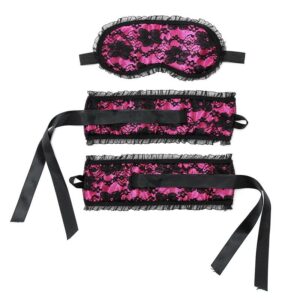 Rimba Bondage Play Esposas y Máscara Estilo Buslesque Color Rosa 9 - Erotiks | Tienda erótica online