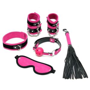 Rimba Bondage Play Set de Bondage 6 Piezas Color Rosa 6 Mordaza con Aro de Metal Aro: 5 cm - Erotiks | Tienda erótica online