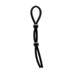 Rimba Latex Play Cordón para Pene y Testículos Color Negro